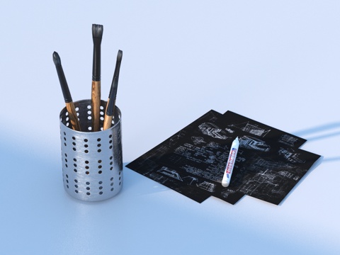 Pen Holder Document Manuscript Paper Drawings