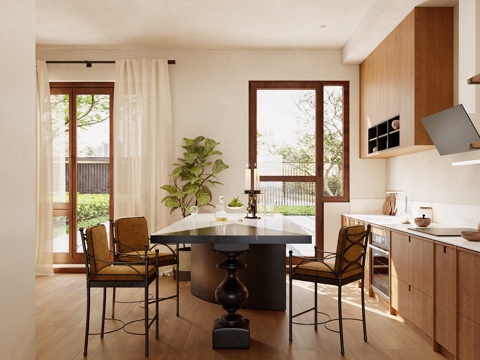 Mid-century Style Island DiningRoom