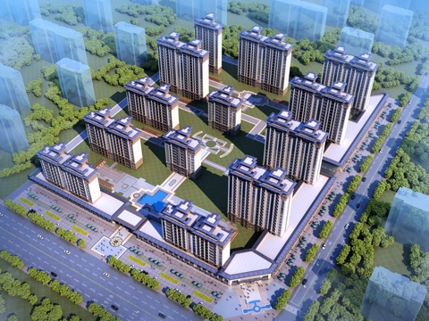 Jianou residential building bird's-eye view