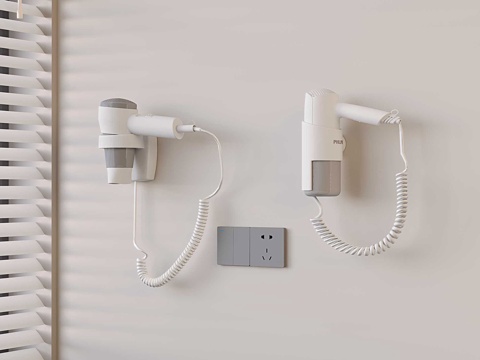 Wall-mounted hair dryer