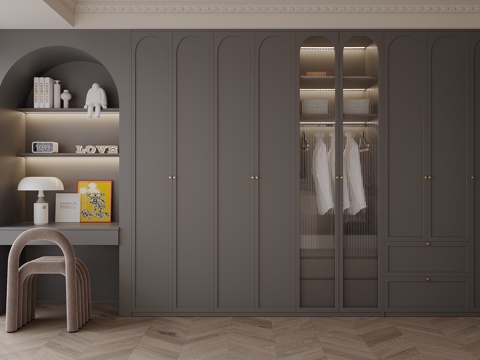 Italian Wardrobe Dresser Integrated Cabinet