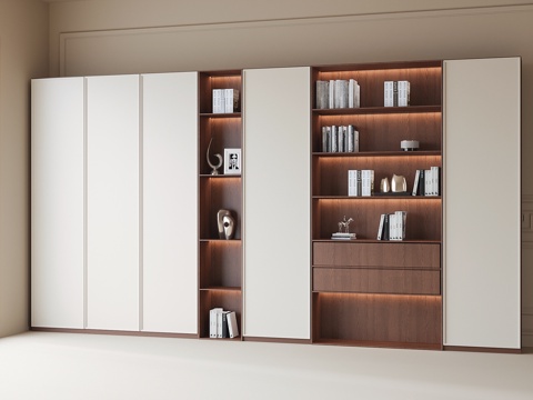 Modern Full Wall Bookcase Office Bookcase