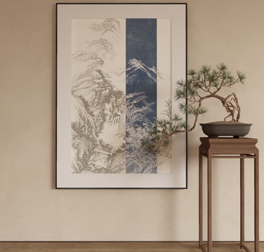 New Chinese Decorative Painting Texture Painting Zen Painting