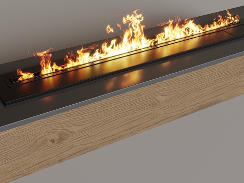 Intelligent electronic flame fireplace embedded flame fireplace