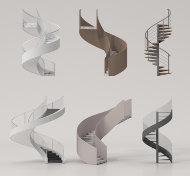 revolving stair handrail stair