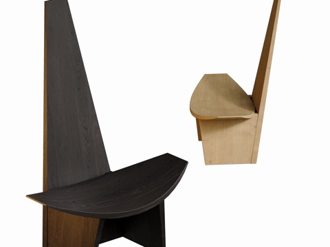 Log Style art high back chair