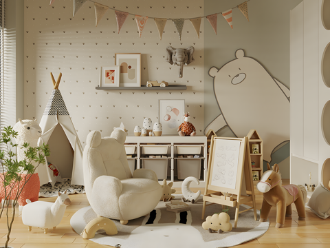 Modern kids Bedroom Children's Entertainment Room Toy Room