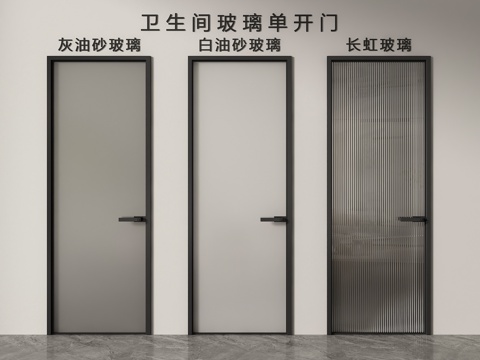 Modern Glass Single Door Kitchen Door Toilet Door