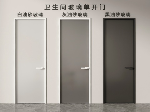 Modern Glass Single Door Kitchen Door Toilet Door