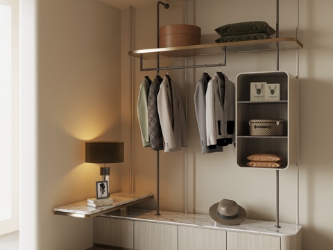 Modern Wardrobe Hanger Bedside Cabinet