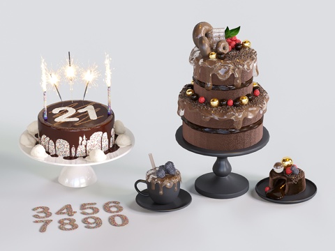 Modern Food Birthday Cake Dessert Chocolate Cake