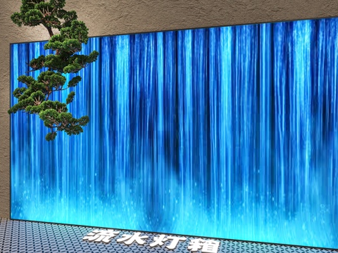 Waterfall light box flowing water light box acrylic light box