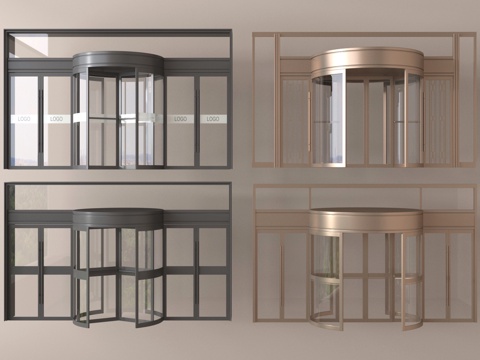 Automatic revolving door induction door glass revolving door hotel door