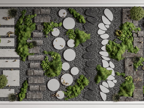 Modern Landscape Tingbu Micro-terrain Garden Paving