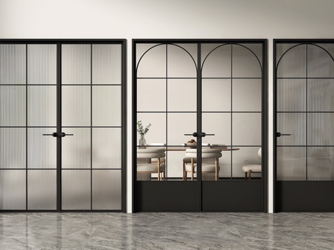 French double door single door glass door