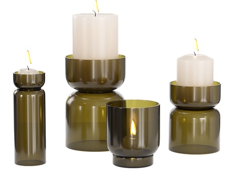 Modern Glass Candle Holder Candle