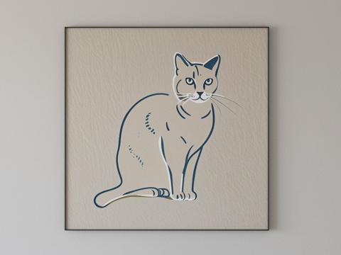 Cream Style cat hanging painting decorative painting