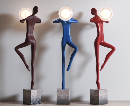 Modern indoor sculpture lamp character floor lamp