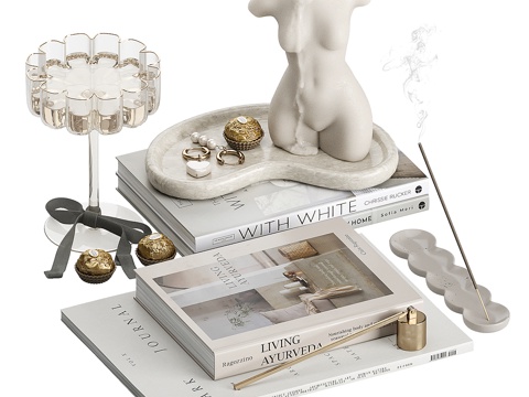 Modern Jewelry Ornaments Book Candles