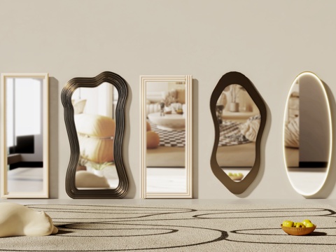 Mirror decorative mirror full-length mirror shaped mirror