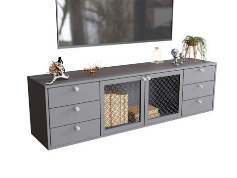 Industrial Wind Floor TV Cabinet