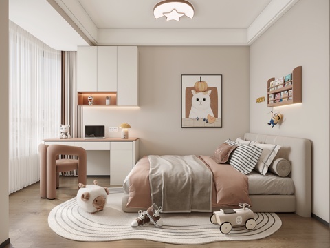 Modern Simple Girl Room kids Bedroom