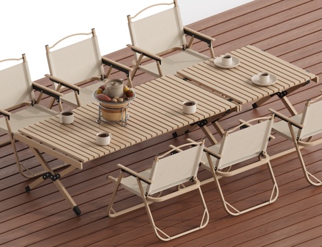 Outdoor Table and Chair Folding Dining Table and Chair