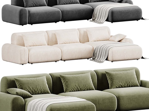 Modern corner sofa multiplayer sofa