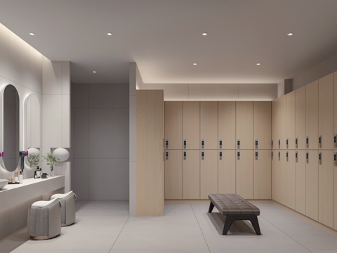 Modern Gym Dressing Room Bath Center Dressing Room