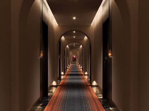 Modern Accommodation Hotel Corridor