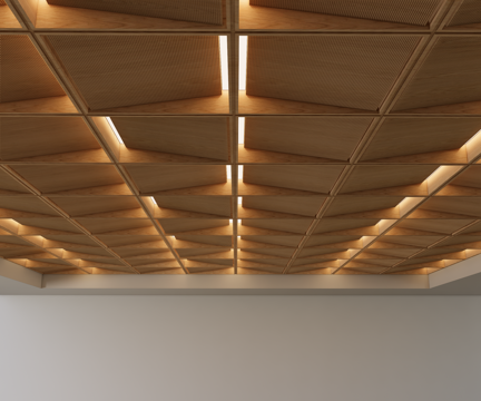 Modern ceiling tooling ceiling wood veneer shape ceiling