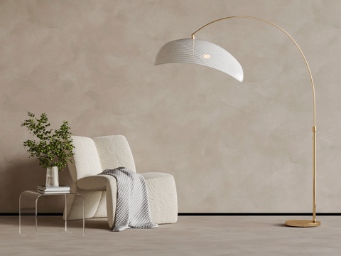 Cream Style single sofa floor lamp