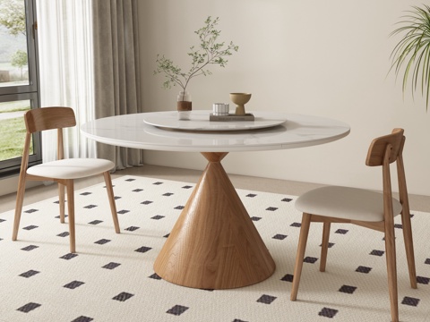 Round Dining Table and Chair