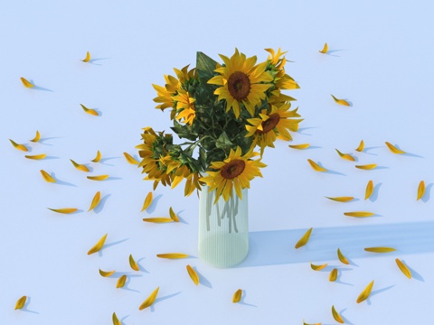 Sunflower Vase Flower Art