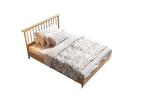 Log single bed