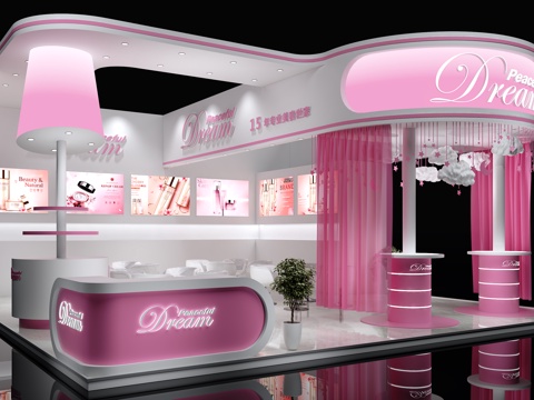 Modern Cosmetics Booth Pink Booth