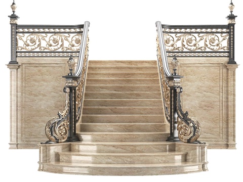 European classical staircase marble staircase