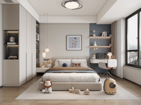 Modern Minimalist Boys Room kids Bedroom