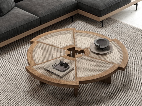 Cassina Quiet Rattan Tea Table Alien Tea Table