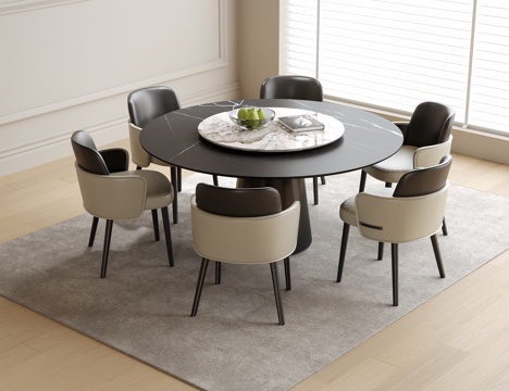 Modern Dining Table and Chair Round Table