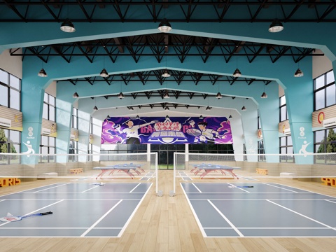 Modern School Sports Hall Badminton Table Tennis Hall