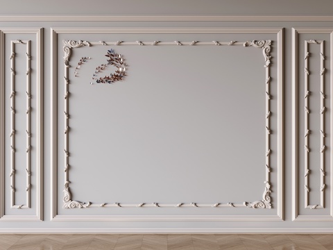 French Gypsum Line Carved Line Panel