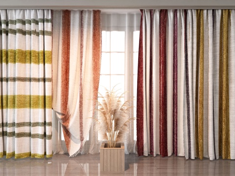 plaid curtains linen screen