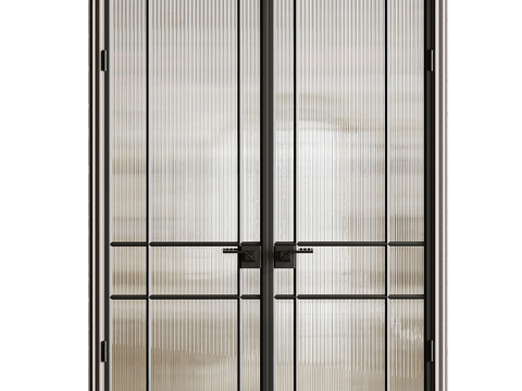 Neo-Chinese Style double open glass door