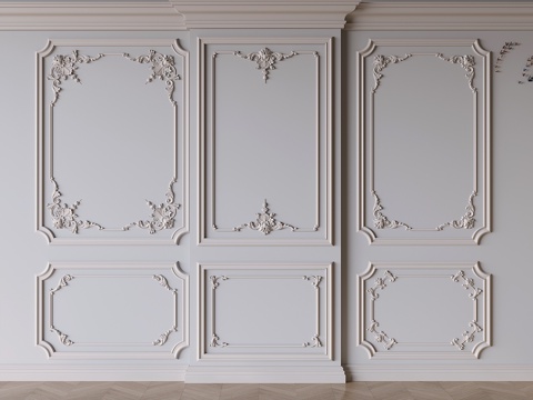 French plaster line skirting