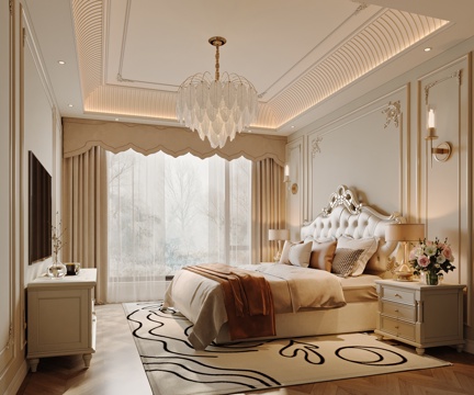 European-style master bedroom