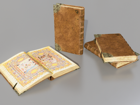 European-style ancient books, old books, history books