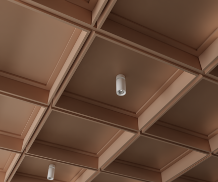 Modern Geometric Ceiling Tooling Square Ceiling