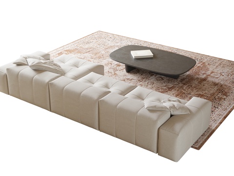 Cream Style multi-person sofa