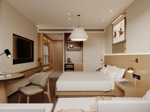 Log Style Hotel Rooms